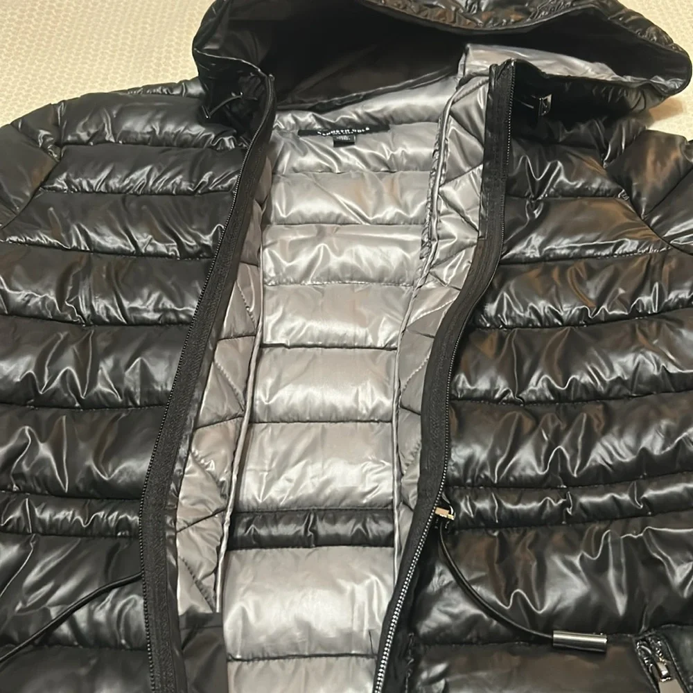 Kenneth Cole New York Full Zip Puffer Jacket with Hood Black Size XL - Picture 9 of 16